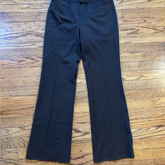 Lafayette 148 Espresso Dark Brown Italian Stretch Wool Trousers Pants Size 4 - Picture 2 of 7